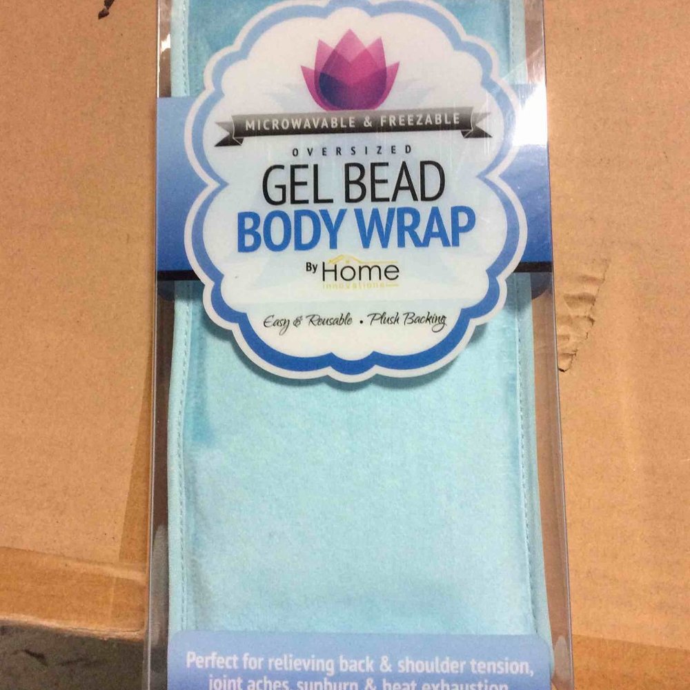 Home Innovations Gel bead body wrap blue.  New.  Oversized with plush backing.